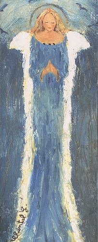 #45 Blue Angel Tall Card by Chantal Littleton